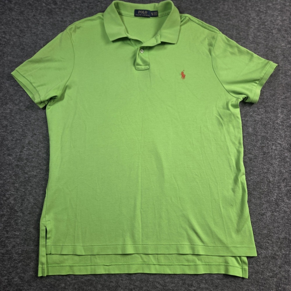 Polo Ralph Lauren Polo Men XL Green Golf Shirt Short Sleeve Pony Logo Classic